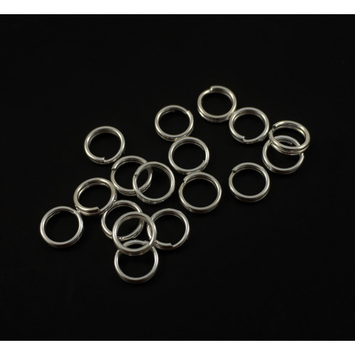 Silver plated 6mm splitring (pack of 25)